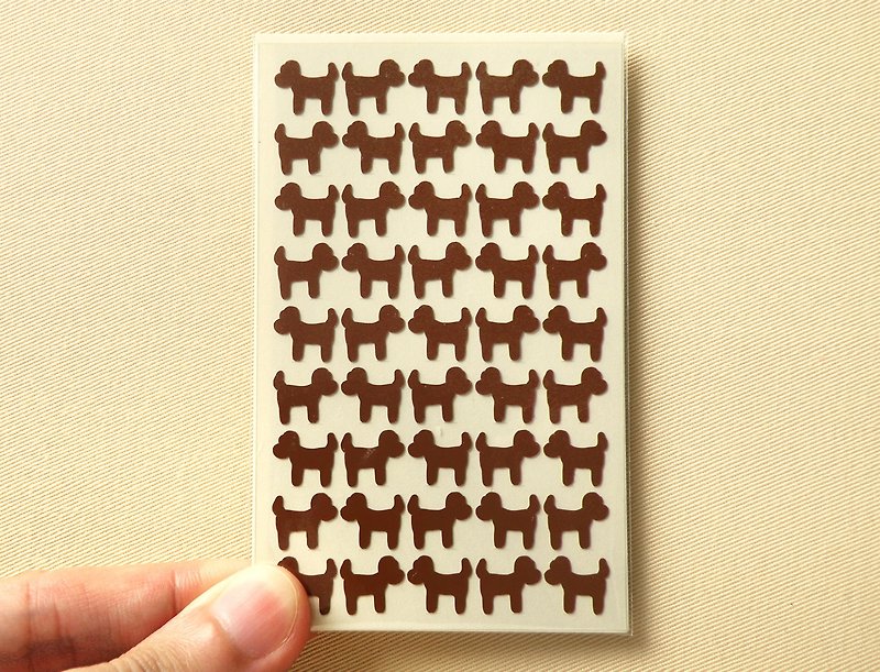 小狗貼紙 - 貼紙 - 紙 咖啡色