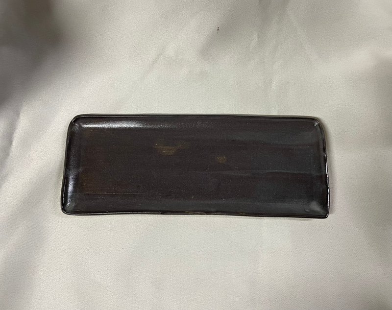 茶色の長皿 (29cm) - 盤子/餐盤/盤架 - 陶 咖啡色