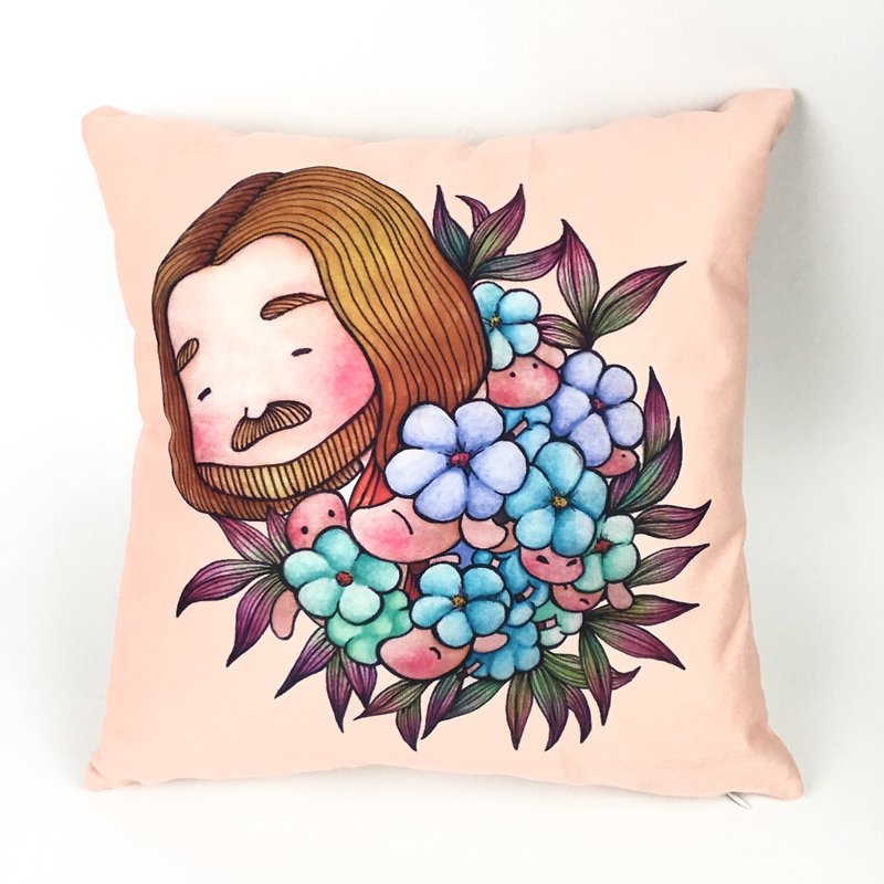 God is love - Pillow - Pillows & Cushions - Down Pink