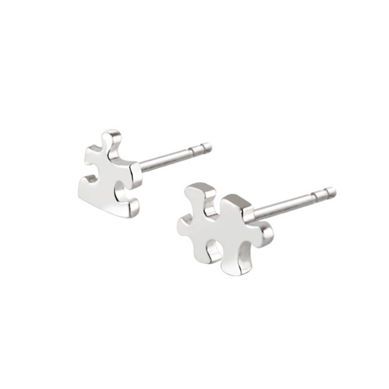 Faculty Department-Puzzle 1 Jumping Jigsaw 2 - Earrings & Clip-ons - Other Metals 