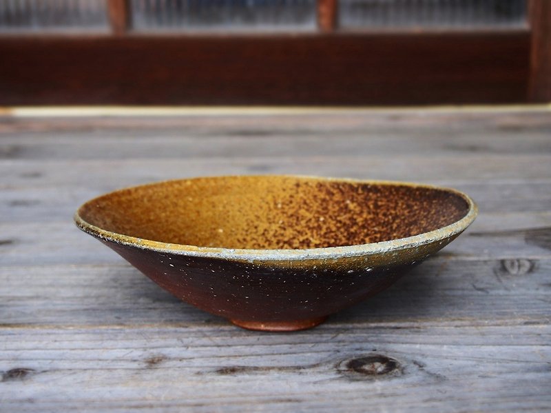 Bizen pot (18.5 cm) hc 1 - 0 19 - Small Plates & Saucers - Pottery Brown
