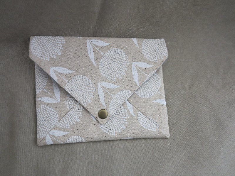 Envelope bag storage pouch (cotton twist flower) - Toiletry Bags & Pouches - Cotton & Hemp 