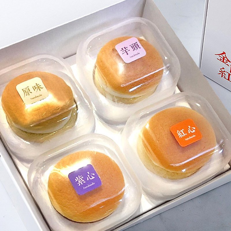 【Jinshan Red】Hokkaido raw milk roast (4 pieces) - Cake & Desserts - Other Materials White