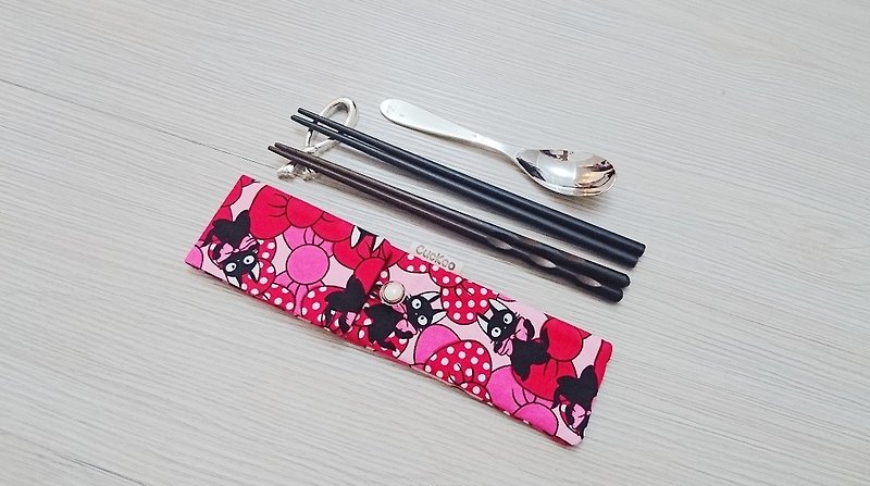 環保餐具收納袋 筷子袋 組合筷專用 雙層筷袋  - 筷子/筷架 - 棉．麻 