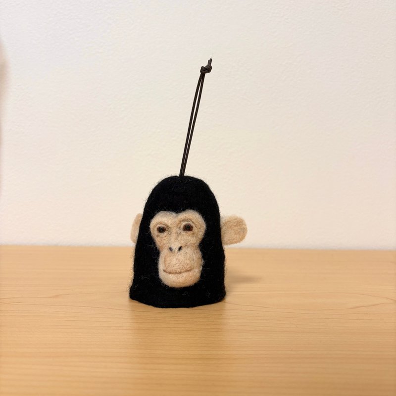 チンパンジーのキーケース - その他 - ウール ブラック