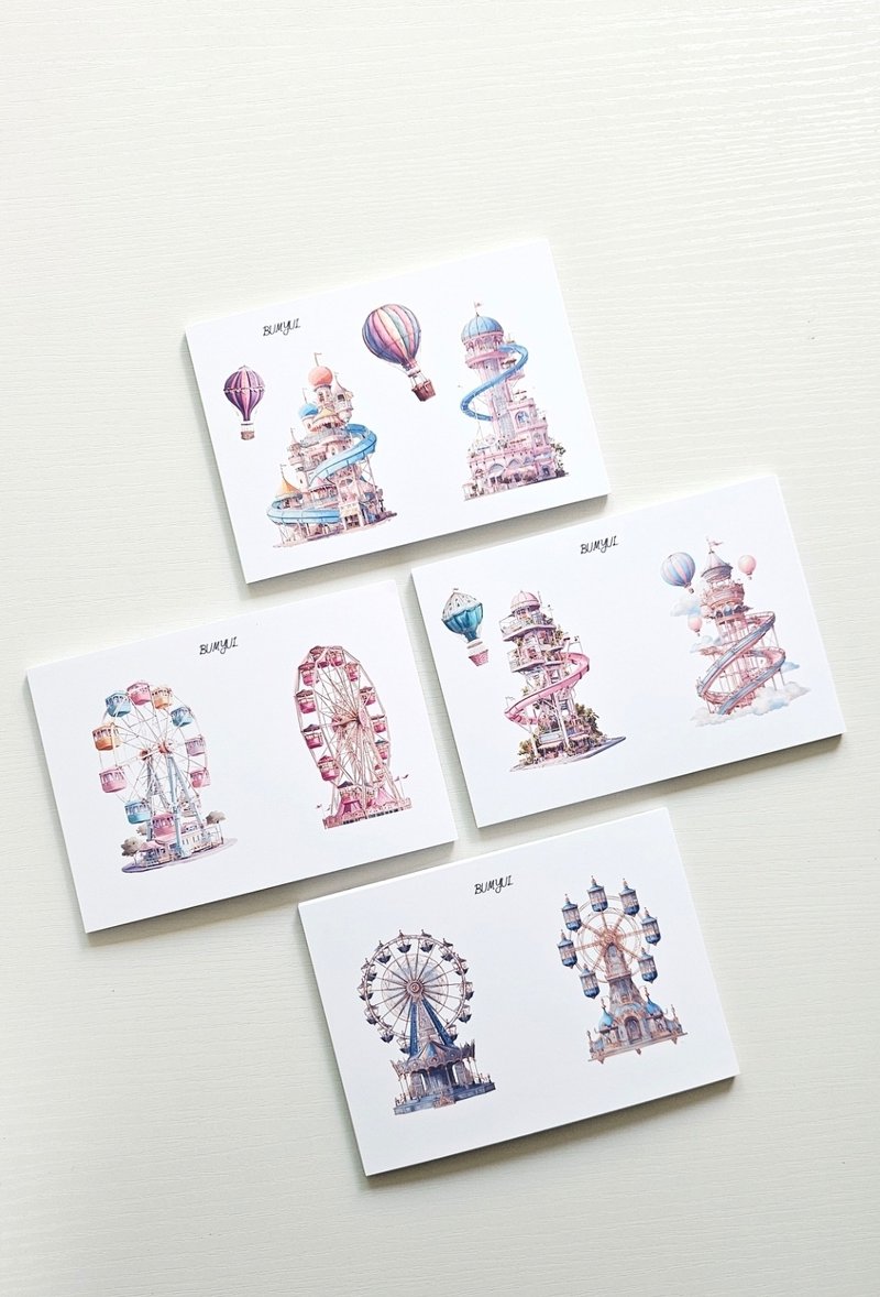 Dream Sky Park Sticker Pack - 便條紙/便利貼 - 紙 多色