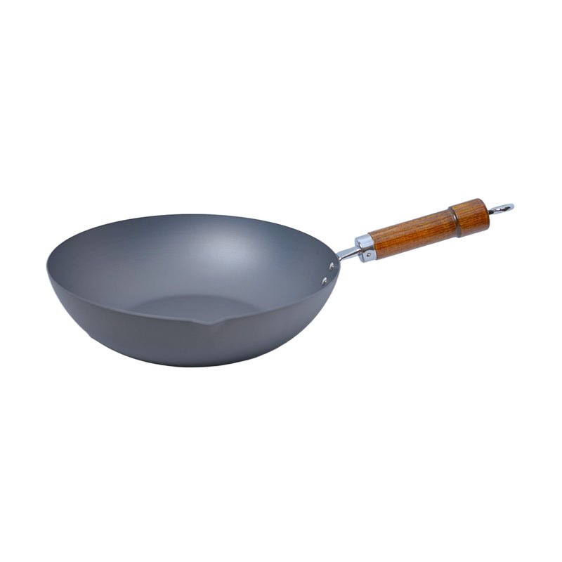 River Light -Single handle dreamy suffocated iron wok 30cm not easy to rust extremely JAPANうる - เครื่องครัว - โลหะ สีเทา