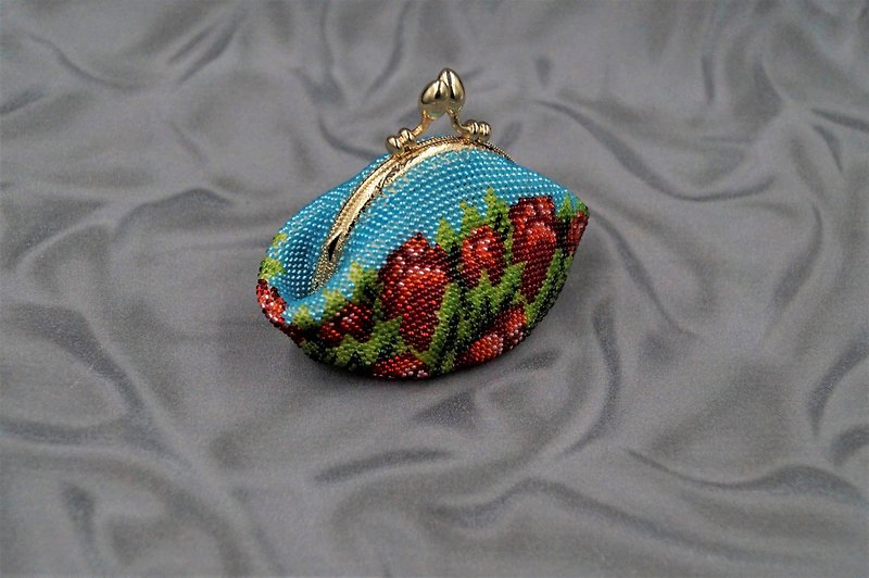 A bead crochet handbag Tulip - Coin Purses - Other Materials Multicolor