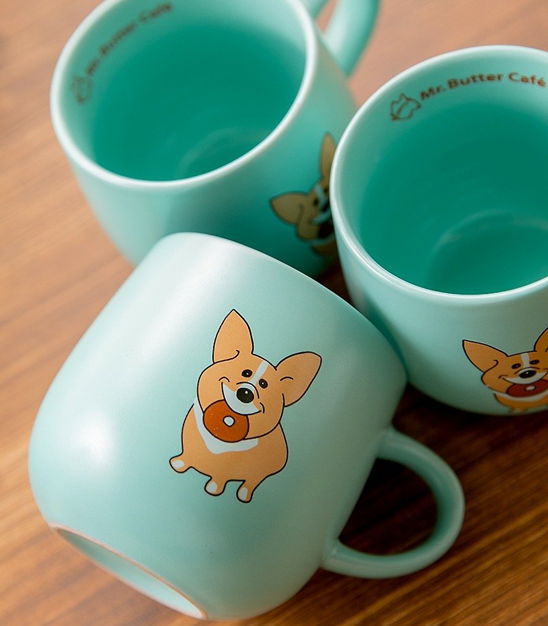 Mr. Butter Cafe's exclusive brand Corgi Corgi custom mug - Mugs - Porcelain Transparent