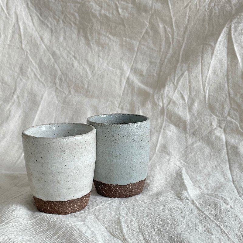 Pair of handmade sake cups - แก้วไวน์ - ดินเผา 