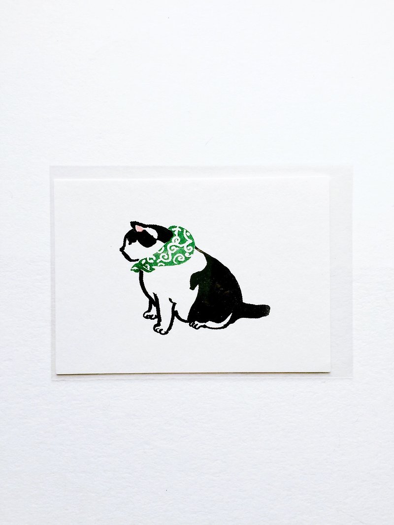 泥は、猫のハンドプリントシルクウール紙プリントスティック - ポスター・絵 - 紙 ホワイト
