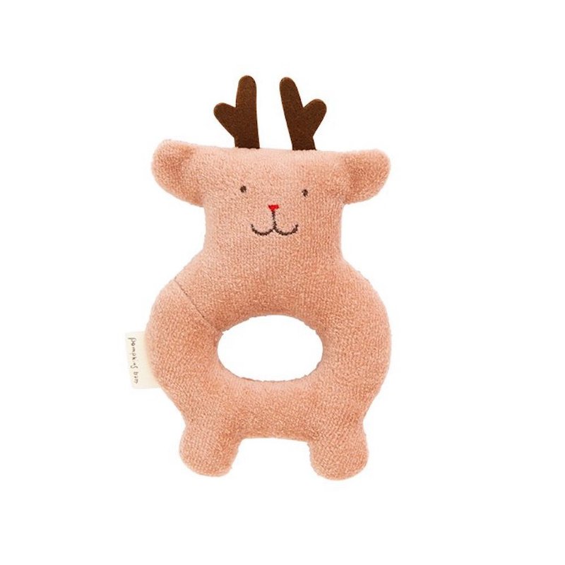 Y-1251 ガラガラ トナカイ 日本製 クリスマスコレクション X'mas - 寶寶/兒童玩具/玩偶 - 棉．麻 咖啡色