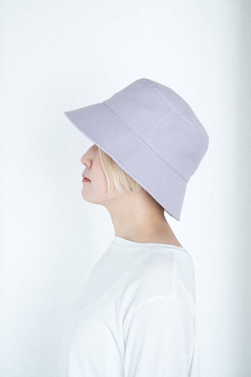 Linen blend gauze lavender dyed bucket hat, size L [Organic Cotton x Linen] - Hats & Caps - Cotton & Hemp 