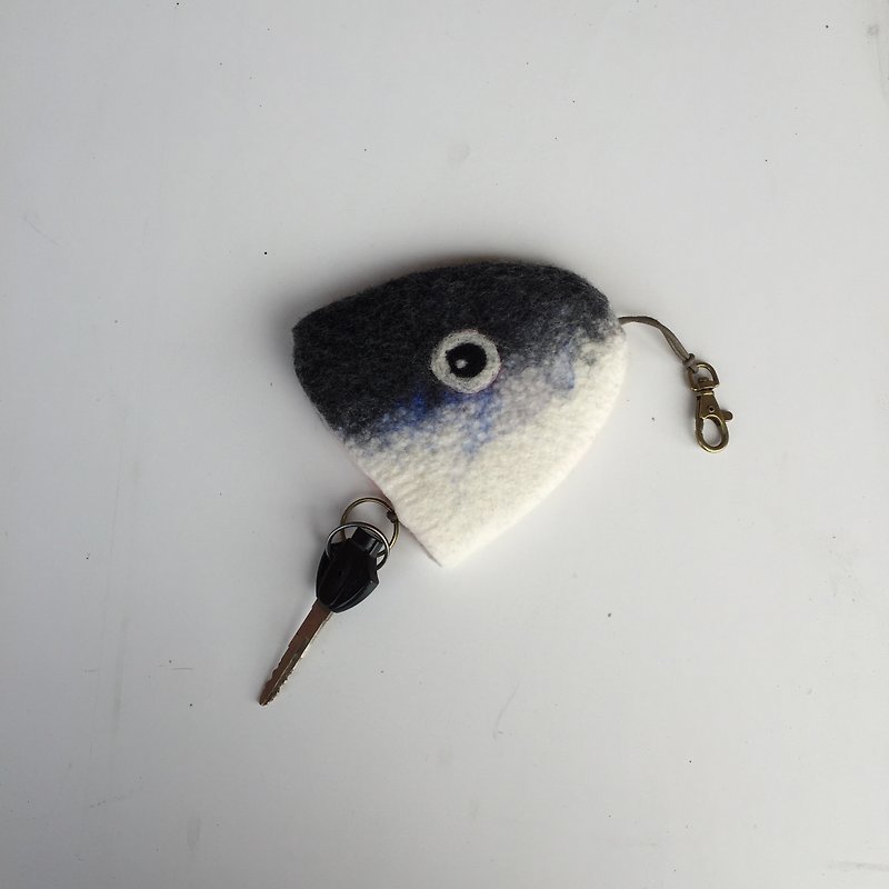 Eat hot pot fish head key pack milkfish in winter - Keychains - Wool 