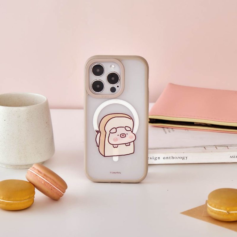 Fat and Cute Silly Toast Aurora Fog MagSafe iPhone Case - เคส/ซองมือถือ - พลาสติก หลากหลายสี