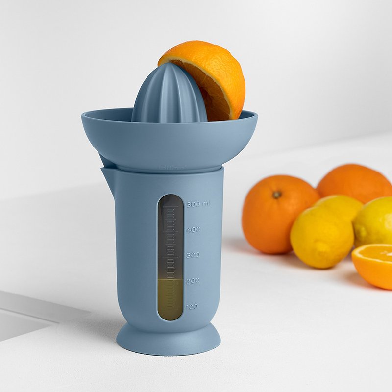 Italian Blim Plus UFO Lemon/Citrus Juicer Measuring Cup Set of 2 - Multiple Colors Available - Cookware - Plastic Blue