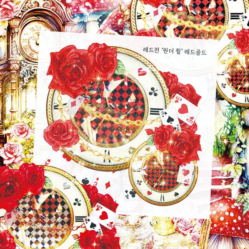 Red Queen, Wonder wheel - 貼紙 - 紙 紅色