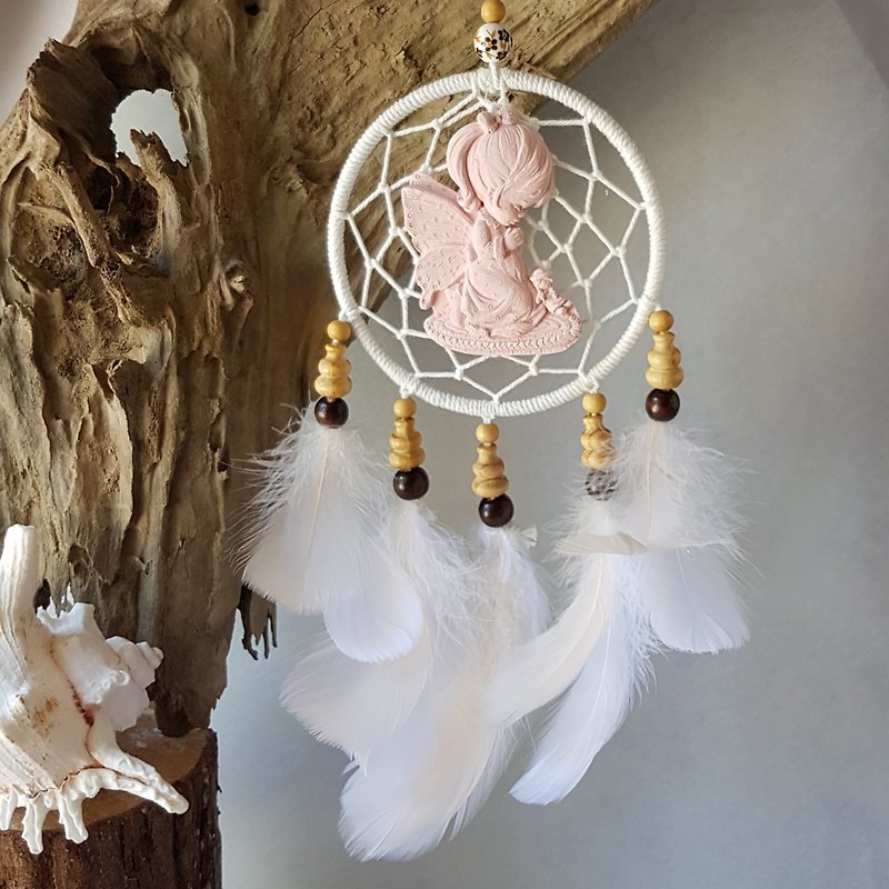 Dreamcatcher - praying angel Parisa aroma stone - Items for Display - Other Materials Pink