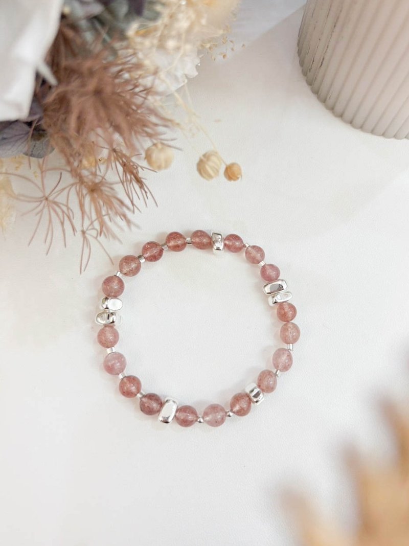 Strawberry crystal bracelet mineral crystal - Bracelets - Stone 