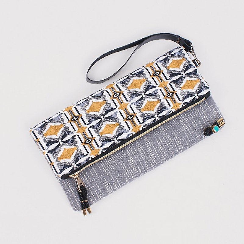 Rhapsody (peanut butter) fold over clutch - Other - Other Materials Yellow