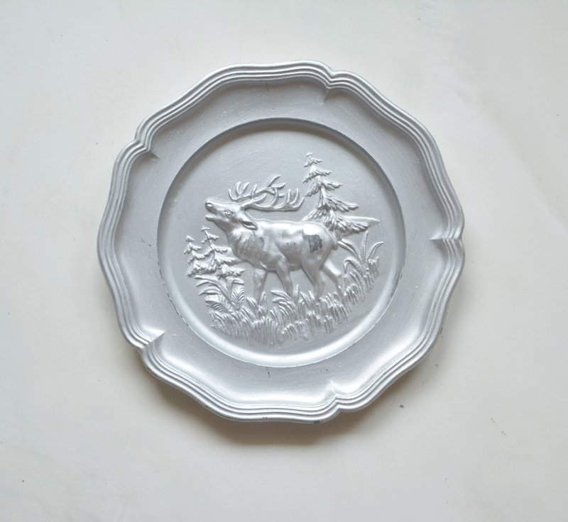 早期德國舊貨 金屬壁掛裝飾盤E - 擺飾/家飾品 - 其他金屬 灰色