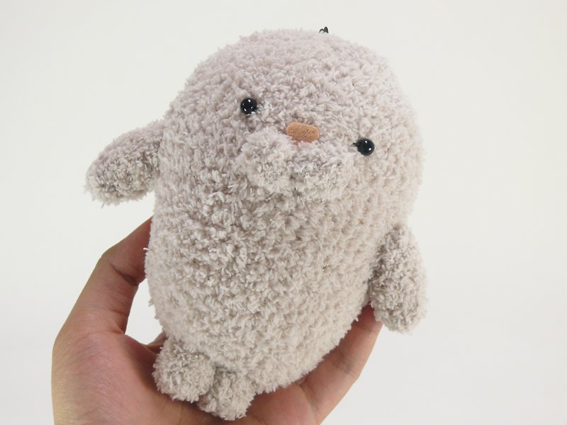 Fluffy cute fat corps - seals _ end of the year surprise - Stuffed Dolls & Figurines - Cotton & Hemp Gray