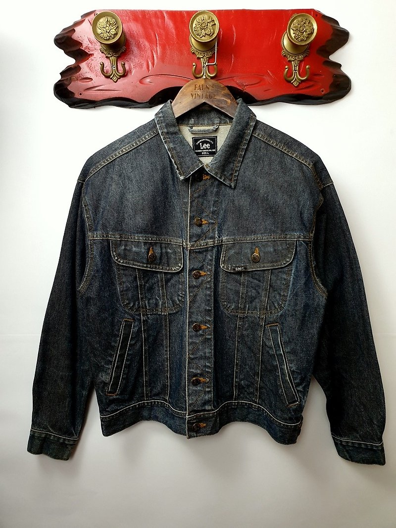 小龟葛葛 - LEE RIDER Grey-blue tannin vintage coat - Men's Coats & Jackets - Cotton & Hemp 