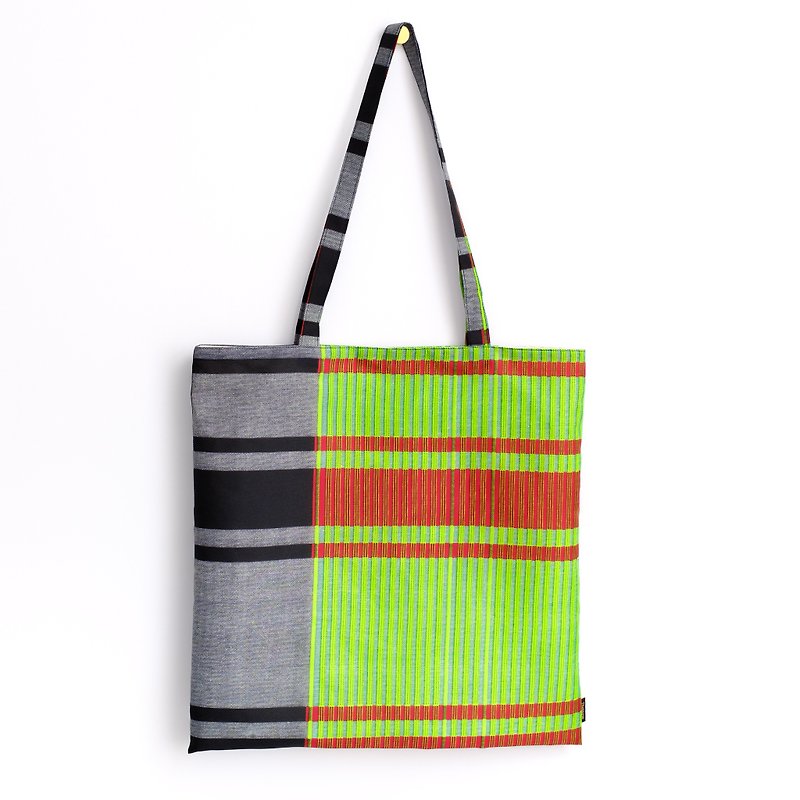 African Print Tote Bag - กระเป๋าถือ - ผ้าฝ้าย/ผ้าลินิน หลากหลายสี