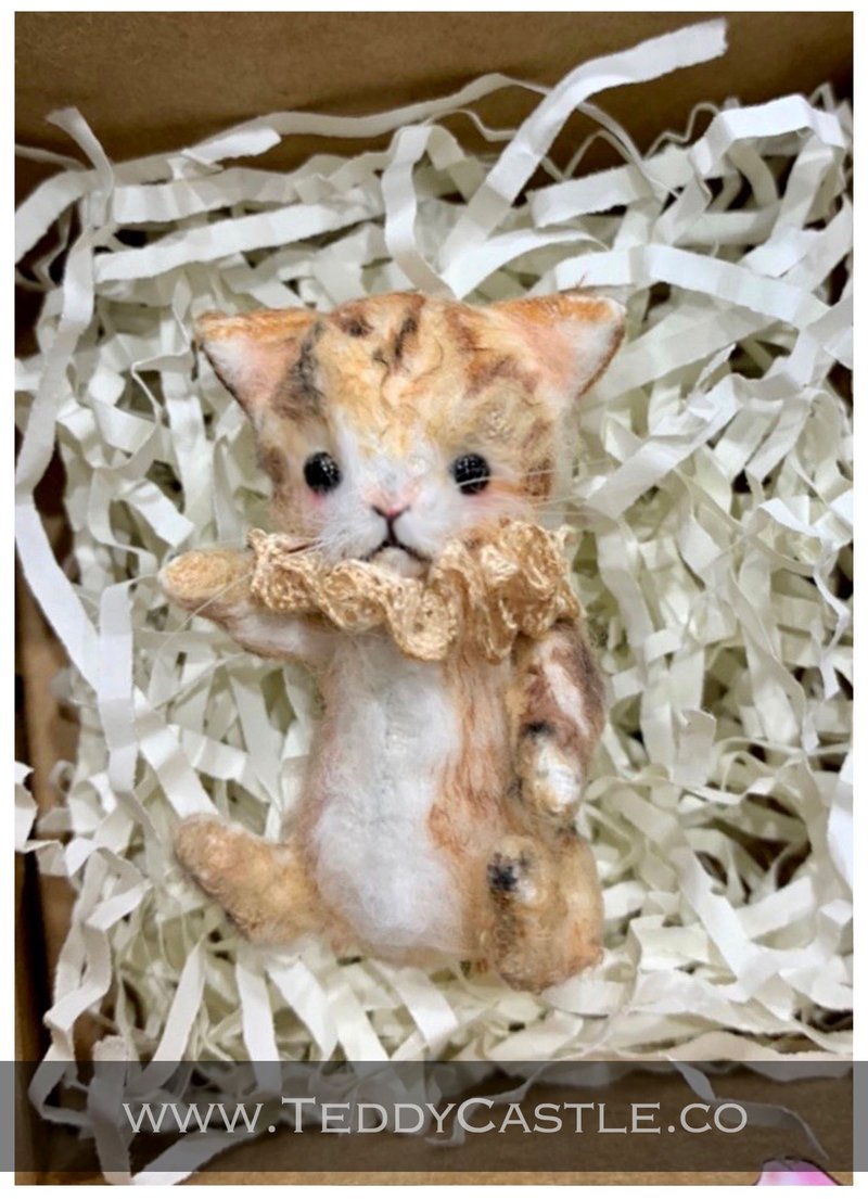Handmade 藝術家泰迪熊 迷你熊 貓咪 毛海 Teddy Bear - 公仔/玩偶 - 其他材質 