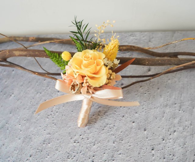 Boho White Corsage  The Watering Can Flower Market