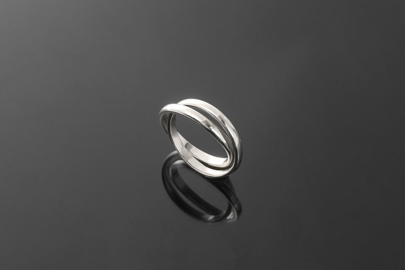 【課程預約】一日金工體驗-雙環戒(基本款細版) - 金工/飾品 - 純銀 