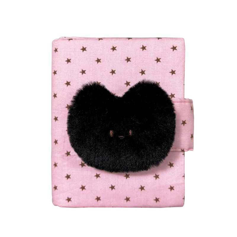 Black cat diary cover (A6 size) / book cover bookbinder New Year's present - 筆記本/手帳 - 其他材質 