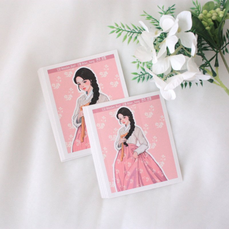 dodam_Oriental Sticker_Yeonjoo_Pink - 貼紙 - 紙 