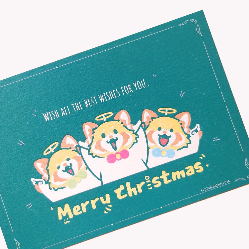 Redpanda christmas card XMAS - การ์ด/โปสการ์ด - กระดาษ สีน้ำเงิน