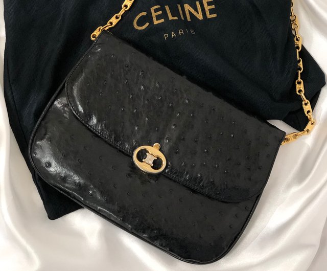 日本直送 名牌中古包 】CELINE セリーヌ オーストリッチ トリオンフ ...