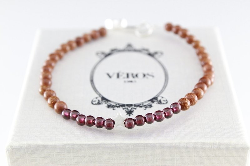 Jinsha Stone bracelet full of vitality - Bracelets - Gemstone Brown