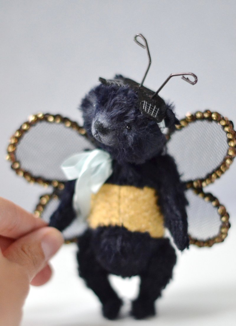 วัสดุอื่นๆ ตุ๊กตา - Bee Teddy Bear Toy, Artist Teddy Bear, OOAK Teddy bear