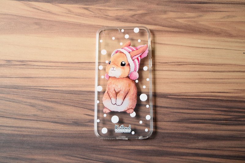 自家設計 - 小兔子手機殼 保護套Phone Case R02-01 - 手機殼/手機套 - 塑膠 咖啡色