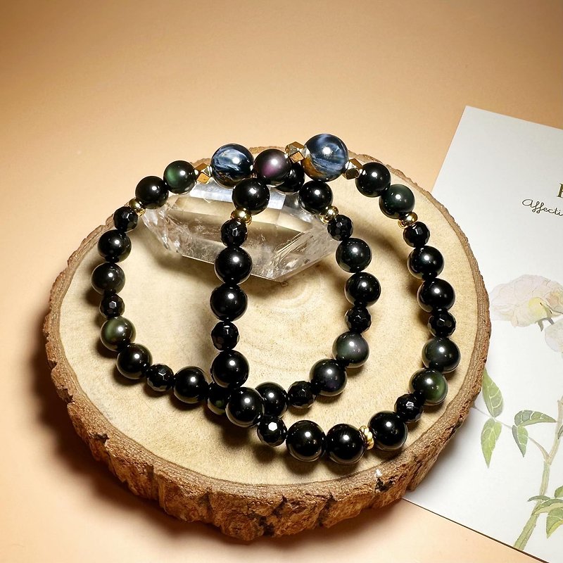 Obsidian bracelet - Bracelets - Crystal Black