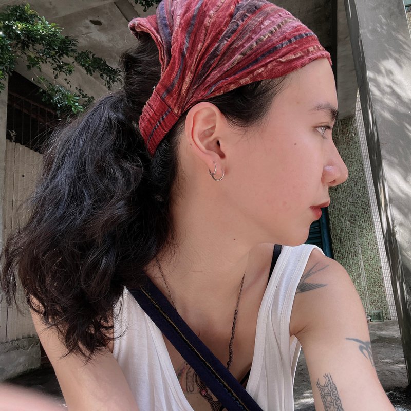 喜迎瑤 尼泊爾 髮帶 手染 純棉 髮箍 民族風 嬉皮風 破舊風 髮飾 - 髮夾/髮圈 - 其他材質 多色