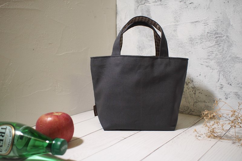 Every family wine series Bento bag / bag / limited hand bag / wallabies / stock - Handbags & Totes - Cotton & Hemp Gray