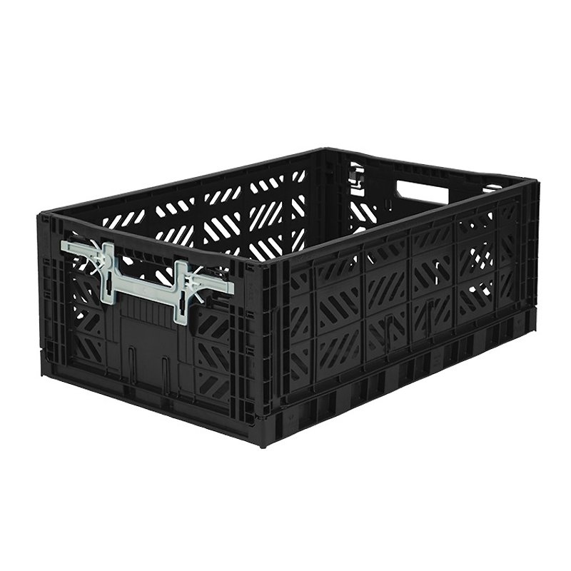 Turkey Aykasa Folding Storage Basket (L)-Black - Storage - Plastic 