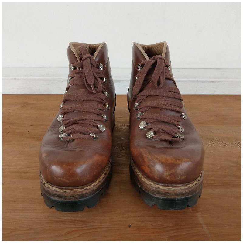 Leather shoes_S011_outdoor - รองเท้าบูธผู้ชาย - หนังแท้ สีนำ้ตาล