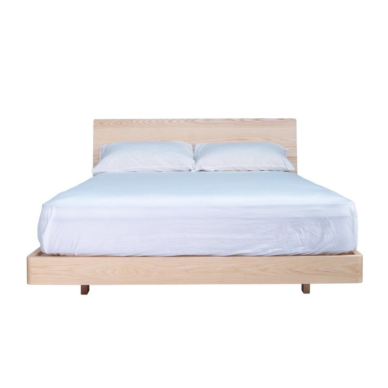 Relying on double solid wood bed frame 5*6.2 feet solid wood bed frame [Gebengen Series] WRBS028R - เฟอร์นิเจอร์อื่น ๆ - ไม้ 