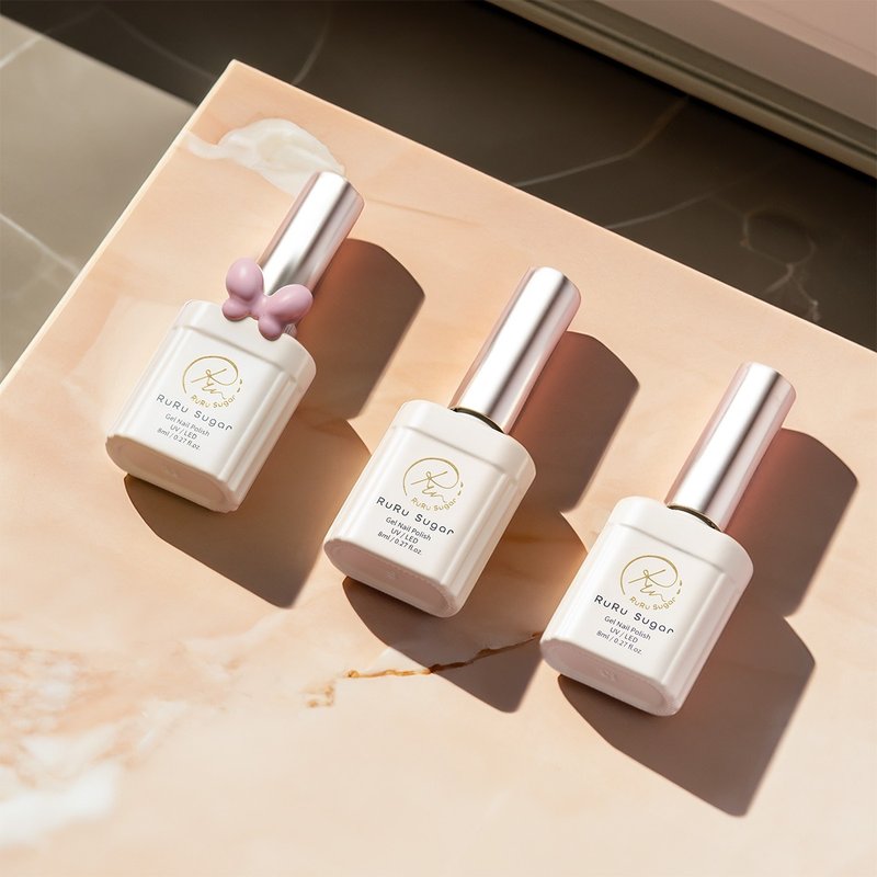 [Lulu Fingertip Treasure Box] Naked Skin Powder Furniture Glowing Set Nail Manicure Gel Beginner Classic - ยาทาเล็บ - วัสดุอื่นๆ สึชมพู