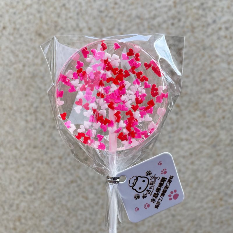 【Crystal-like Lollipop】Mini heart - ขนมคบเคี้ยว - อาหารสด สีแดง