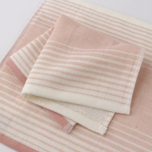 Japanese style non-twisted gauze gradient small hand towel (gray