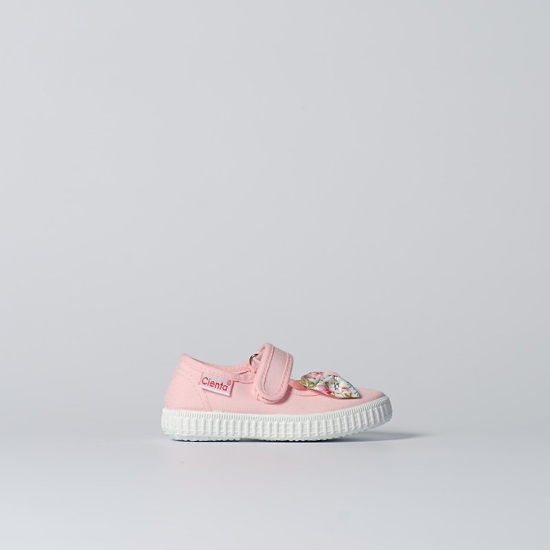 Spanish national canvas shoes CIENTA Mary Jane butterfly 03 pink 56003 - Kids' Shoes - Cotton & Hemp Pink