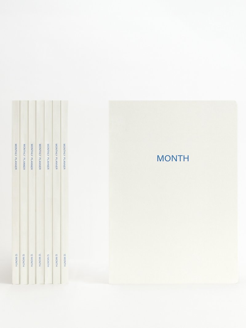 undated monthly planner・無時效月計劃本 - 筆記本/手帳 - 紙 白色