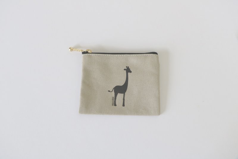 MaryWil Coin Bag-Giraffe - กระเป๋าสตางค์ - วัสดุอื่นๆ สีกากี